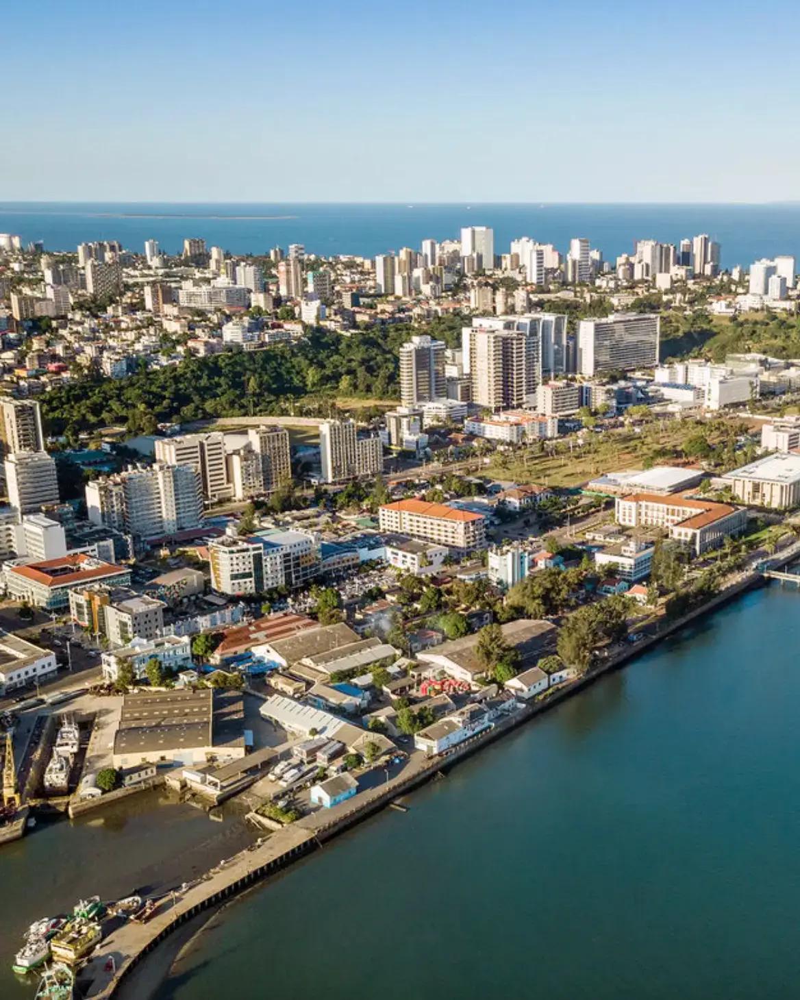 Maputo vista dal cielo