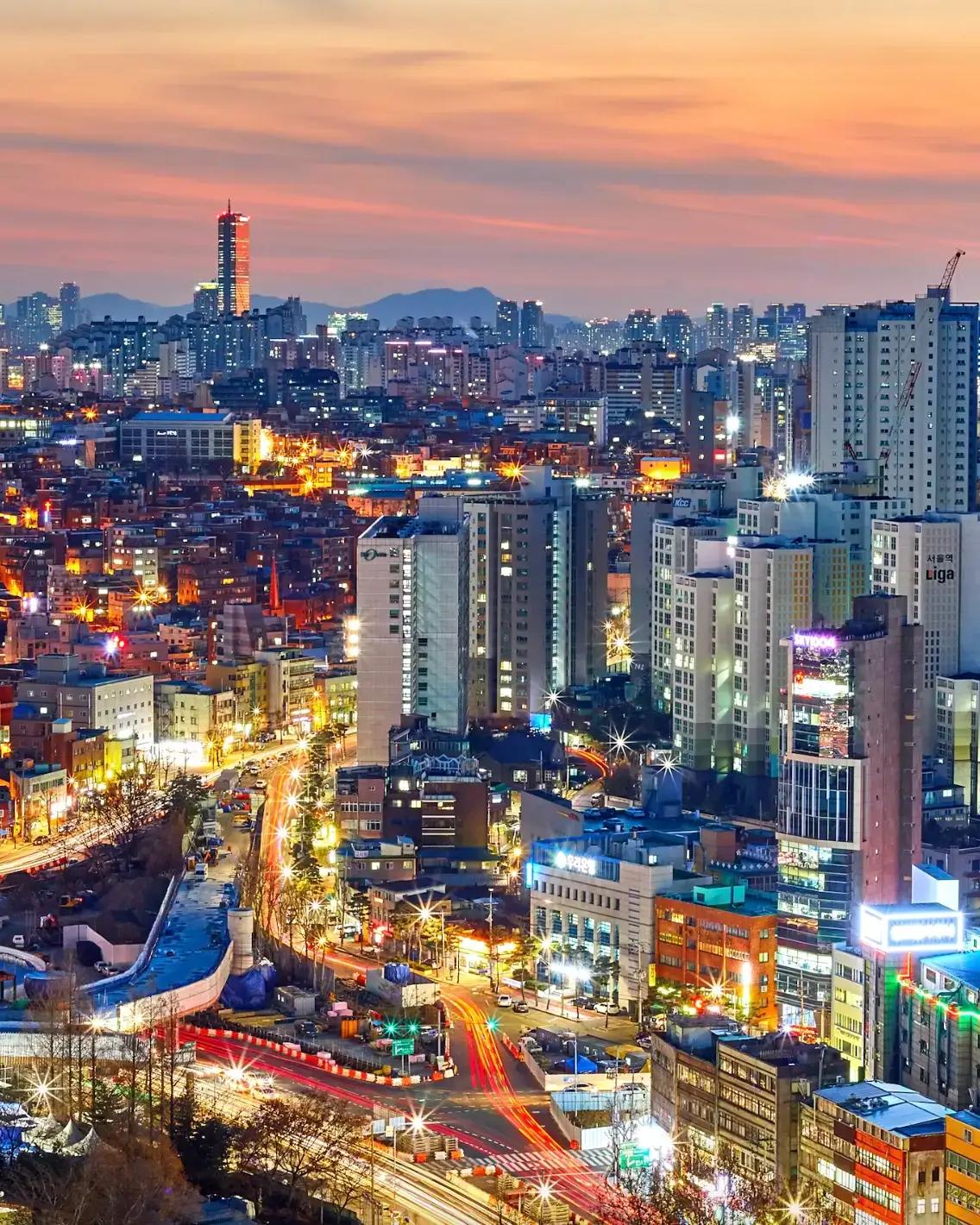Seoul view from sky