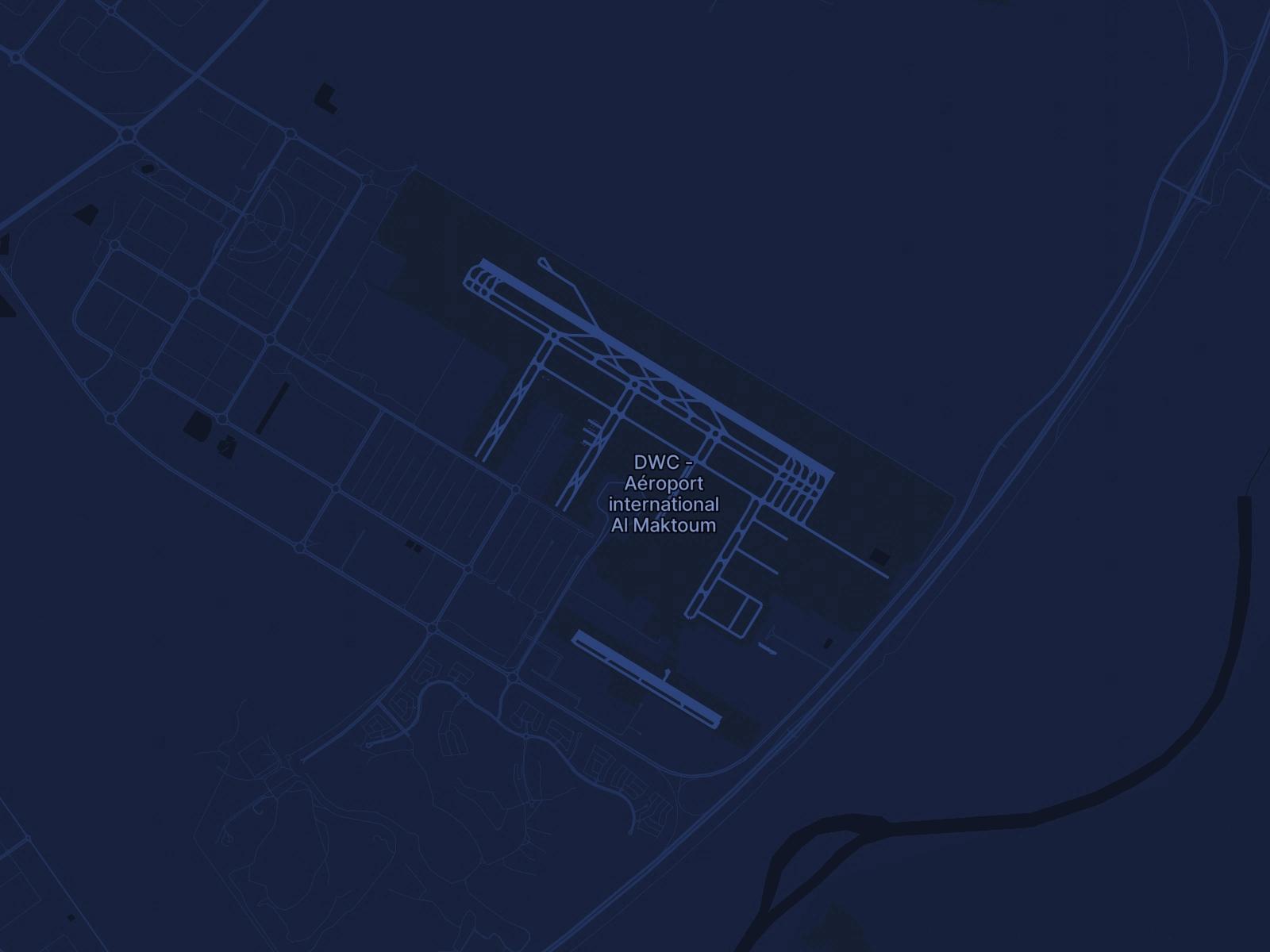 Location de jet privé à l'aéroport Aéroport de Dubaï Al Maktoum (DWC/OMDW) en Émirats arabes unis - Services Simply Jet