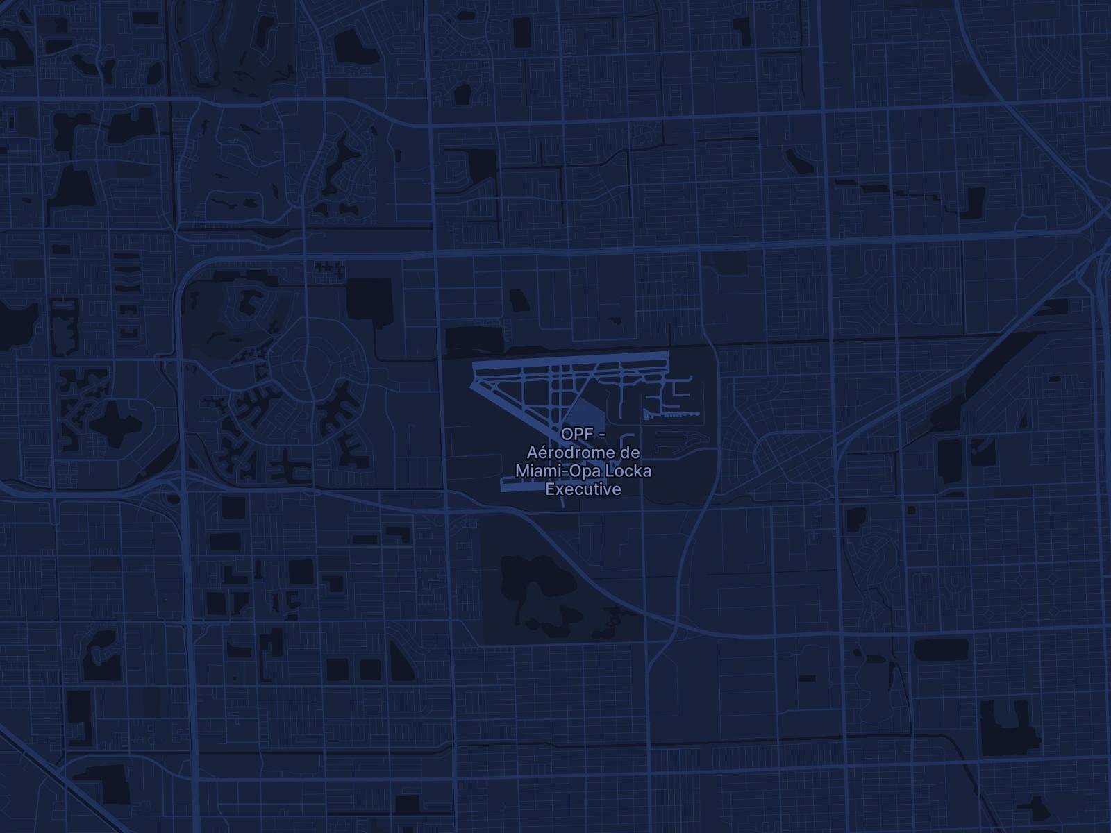 Location de jet privé à l'aéroport Aéroport exécutif Miami‑Opa Locka (OPF/KOPF) en États-Unis - Services Simply Jet