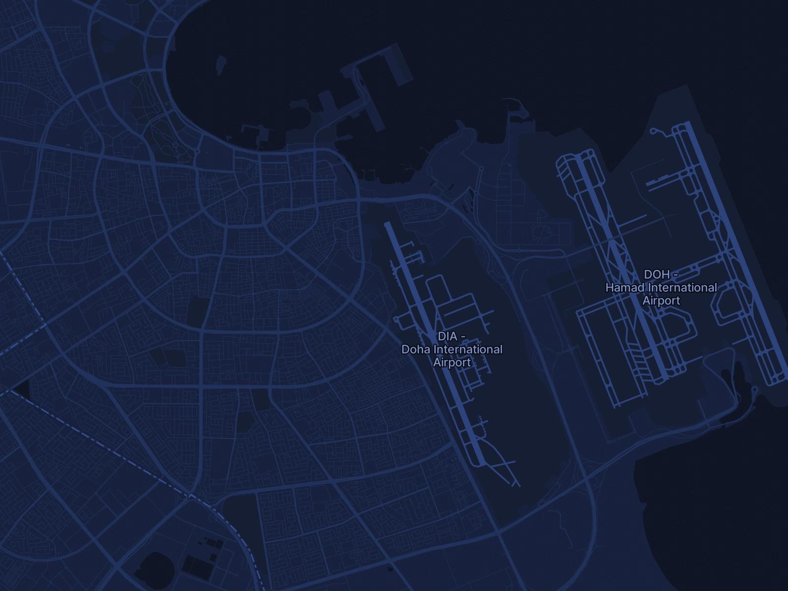 Private jet charter to Doha International Airport Airport (DIA/OTBD) in Qatar - Simply Jet services