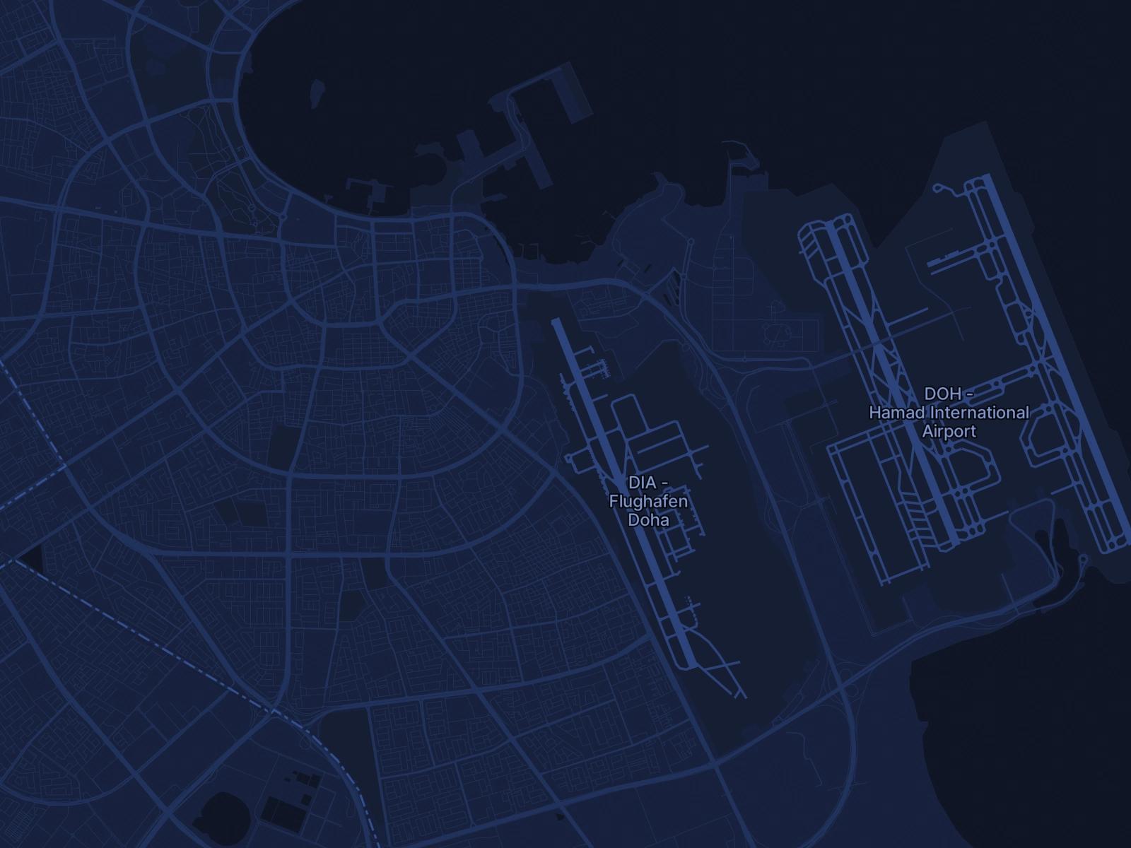 Private Jet Charter nach Flughafen Doha Flughafen (DIA/OTBD) in Katar - Simply Jet Dienste
