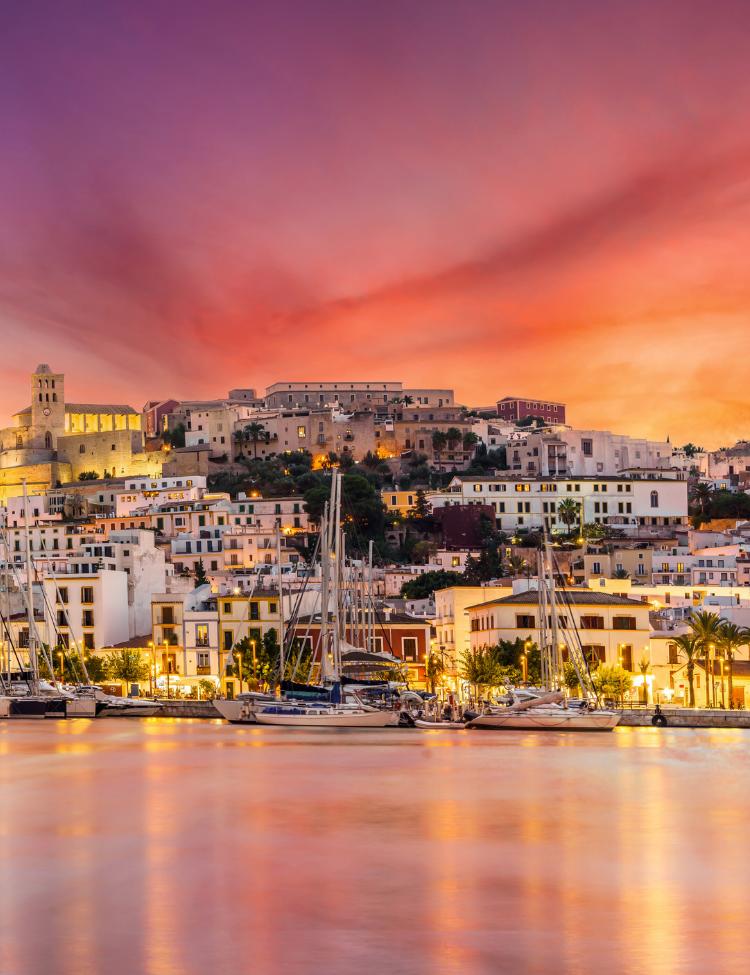 Landscape of Dalt vila in Eivissa