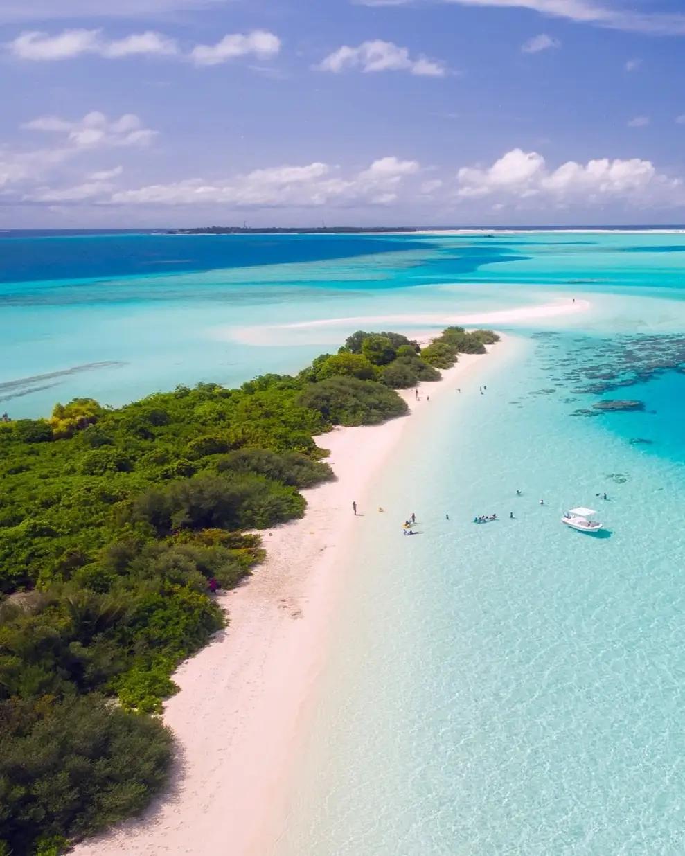 The beach in the Maldives