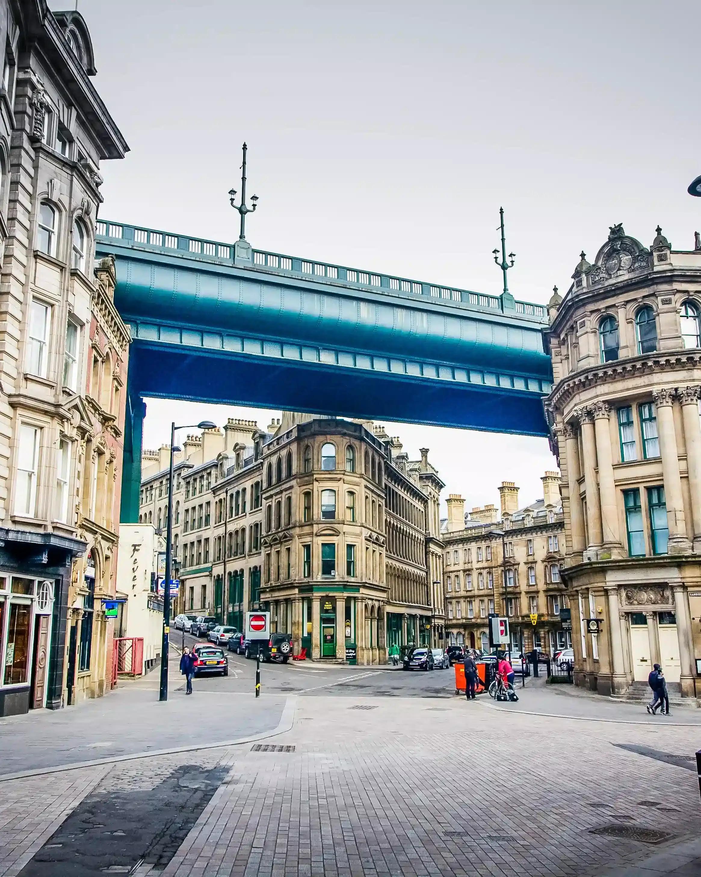 Belebte Straßen von Newcastle.