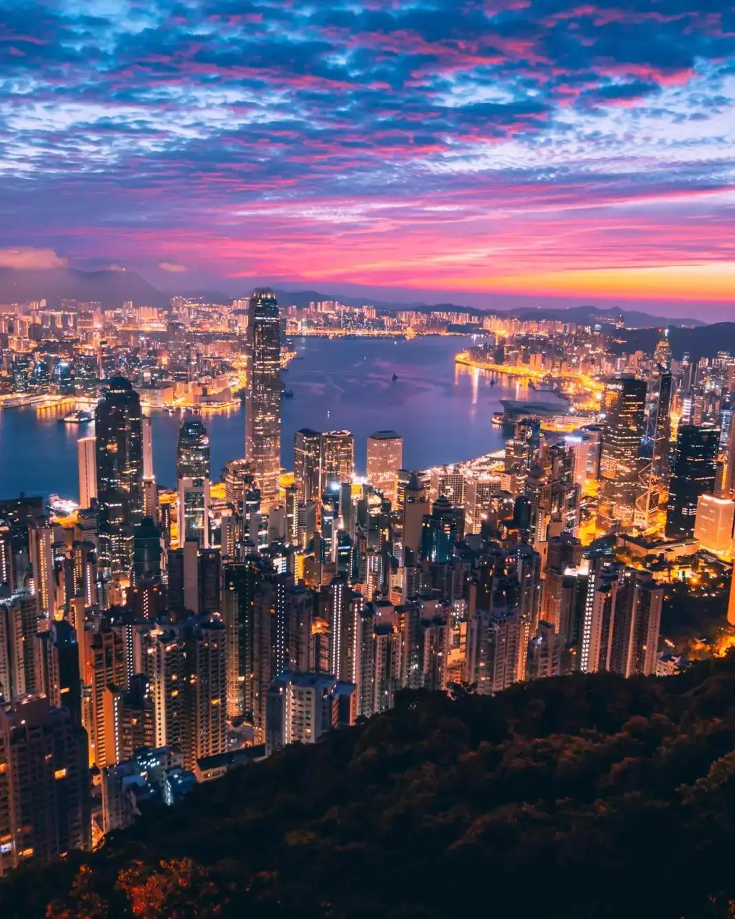 Hong Kong view from sky