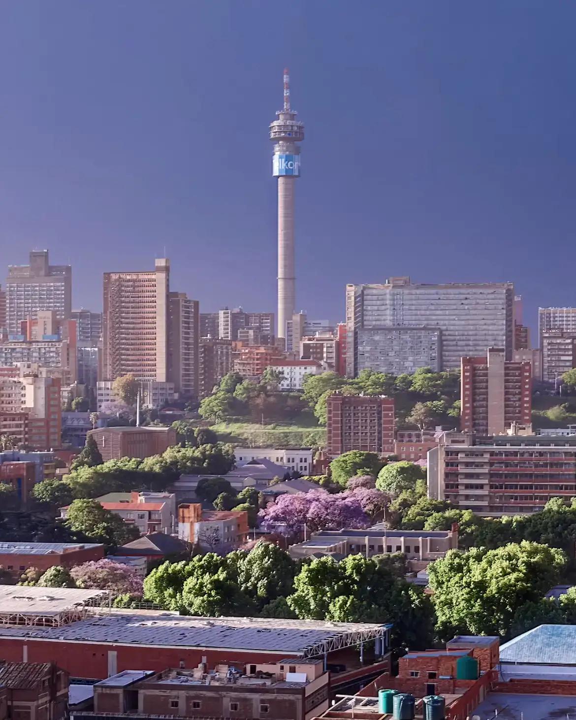 Vue d'un bâtiment de Johannesburg