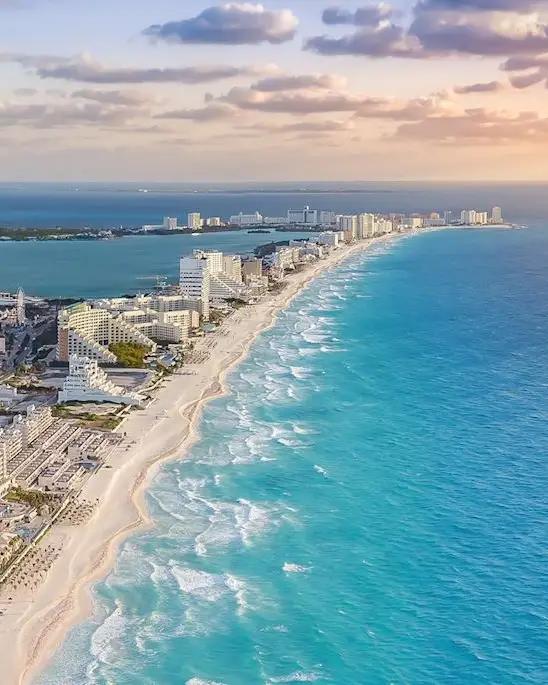 Cancun Blick vom Himmel