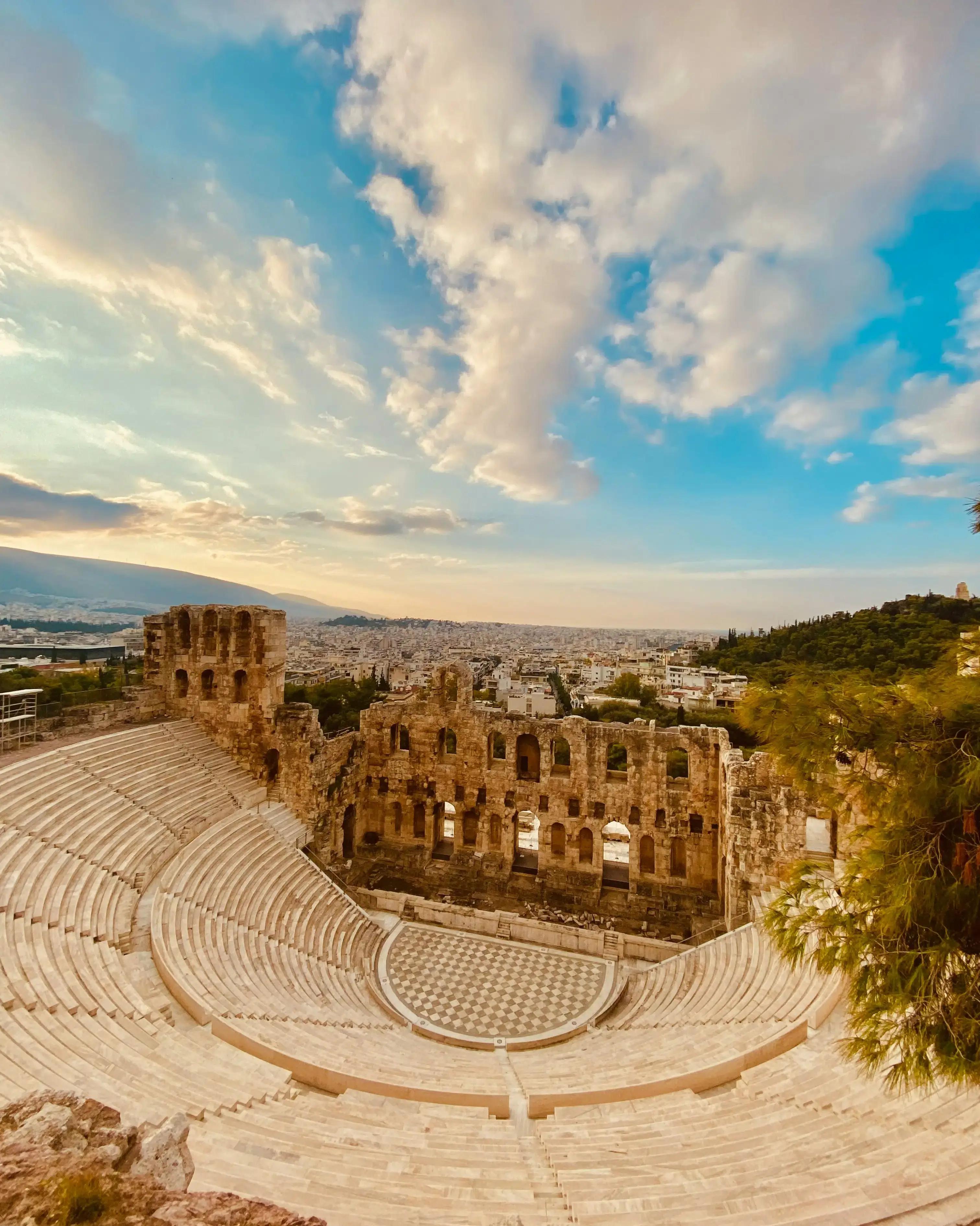 Luftaufnahme der Akropolis in Athen, Griechenland.