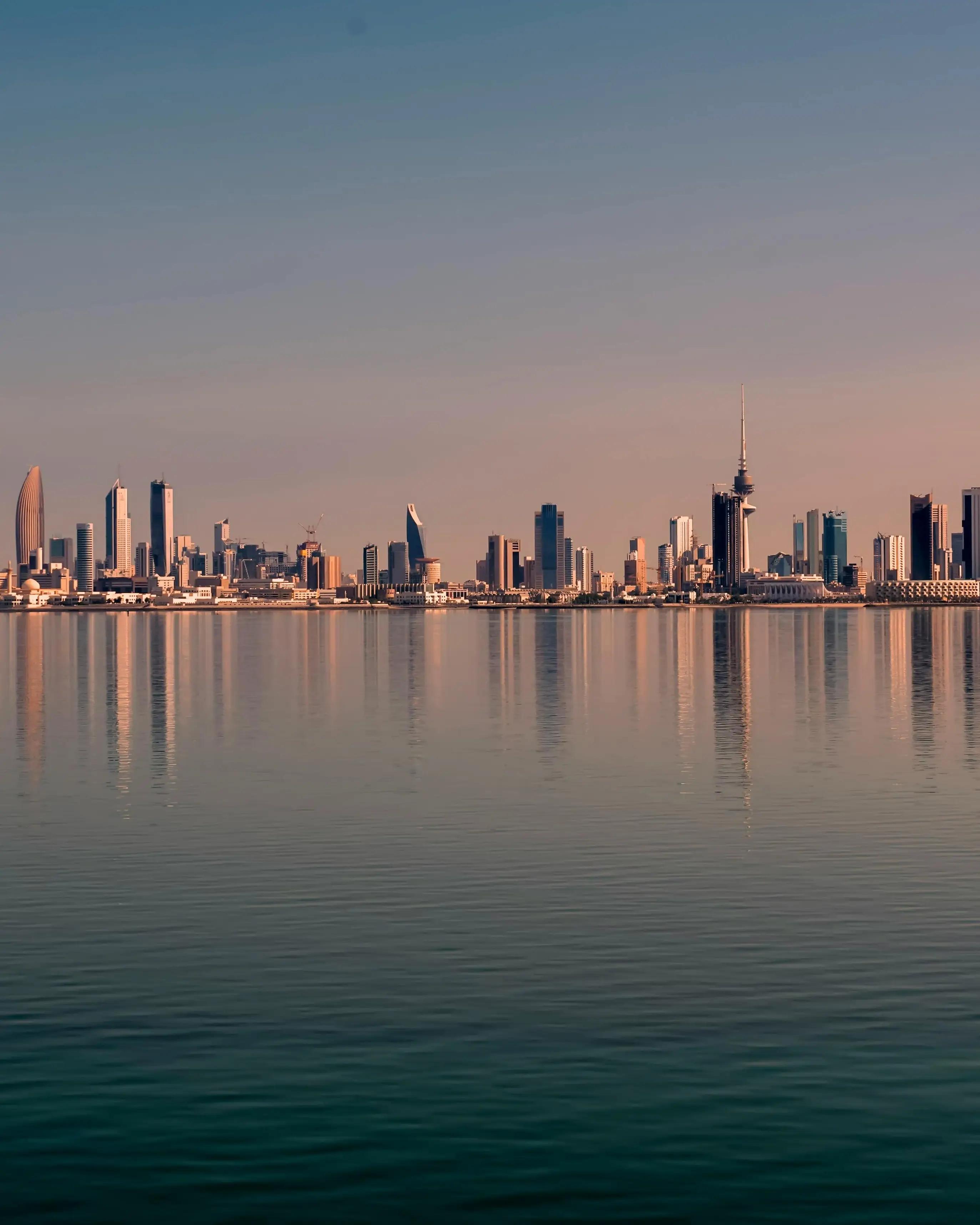 Die schöne Aussicht auf Kuwait-Stadt