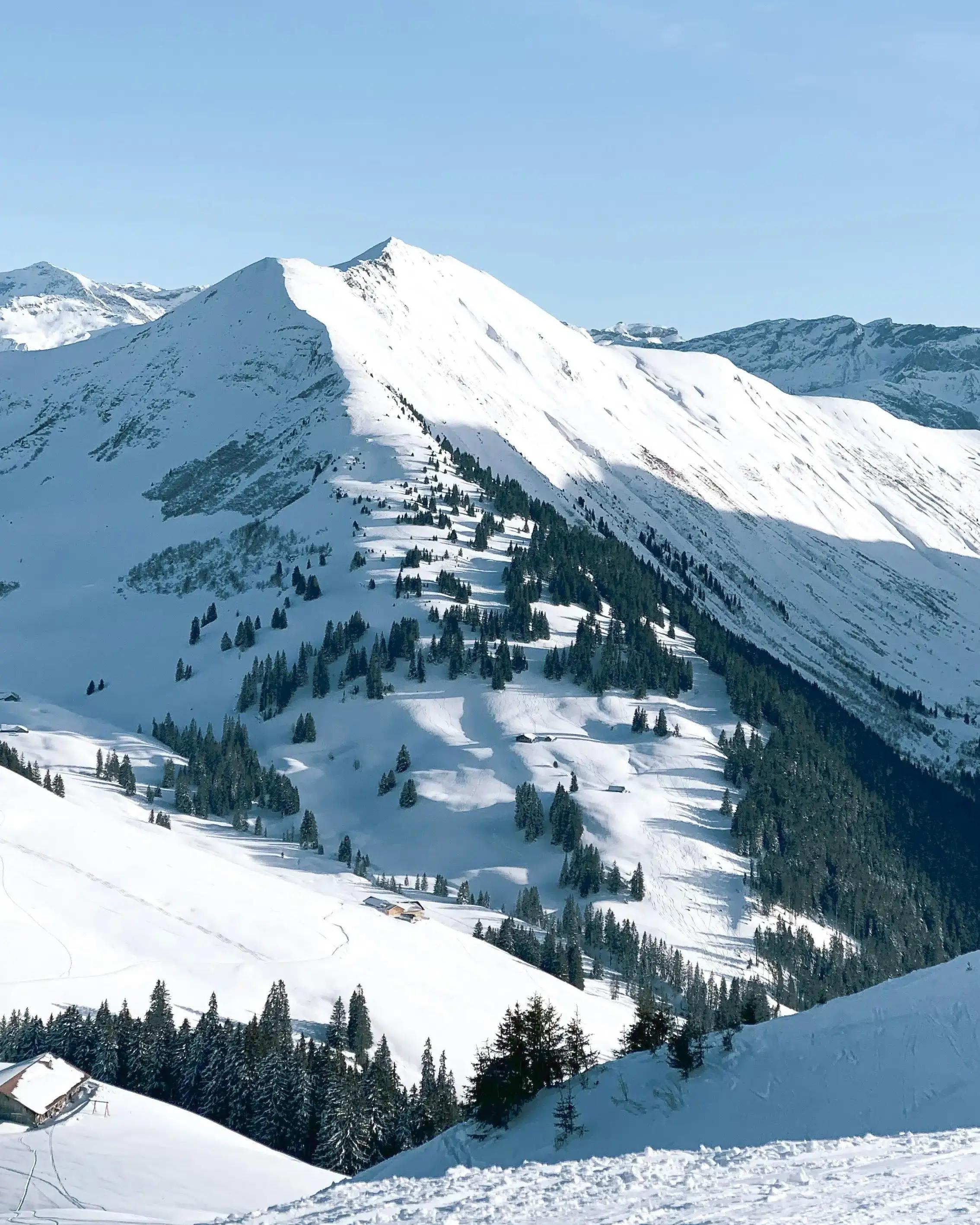 Vista sulle montagne di Gstaad, Svizzera