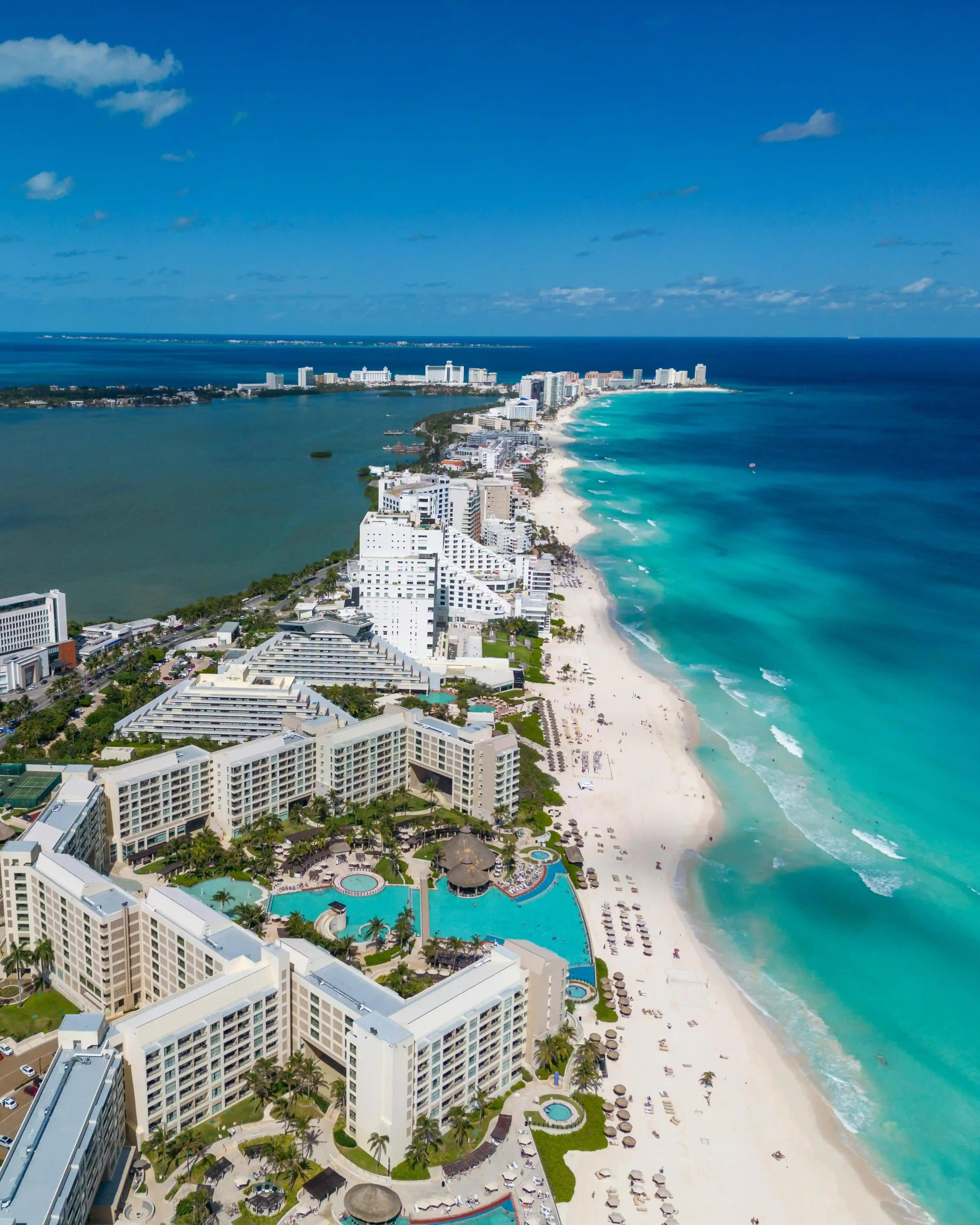 Cancun view from sky