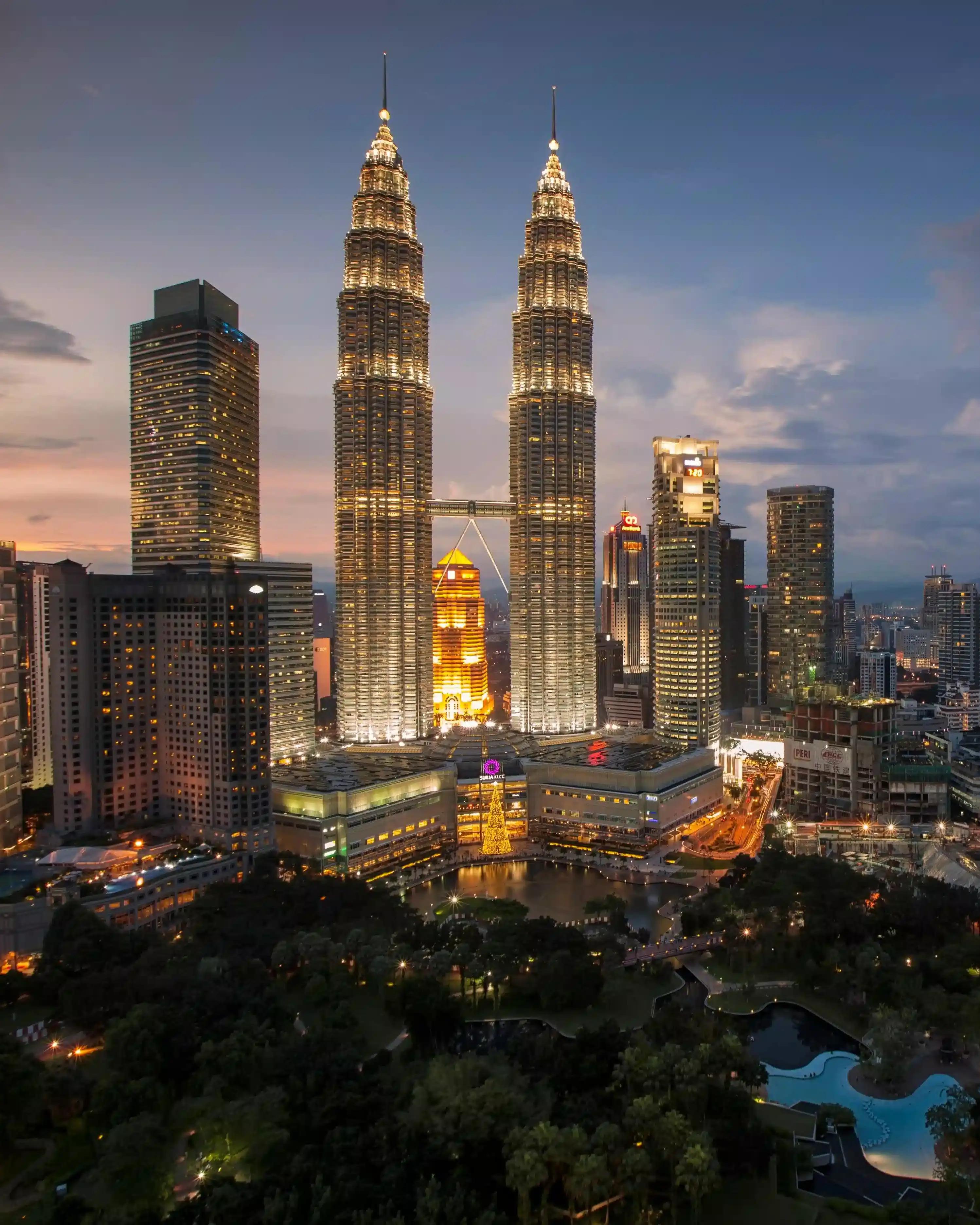 Kuala Lampur vom Himmel aus gesehen