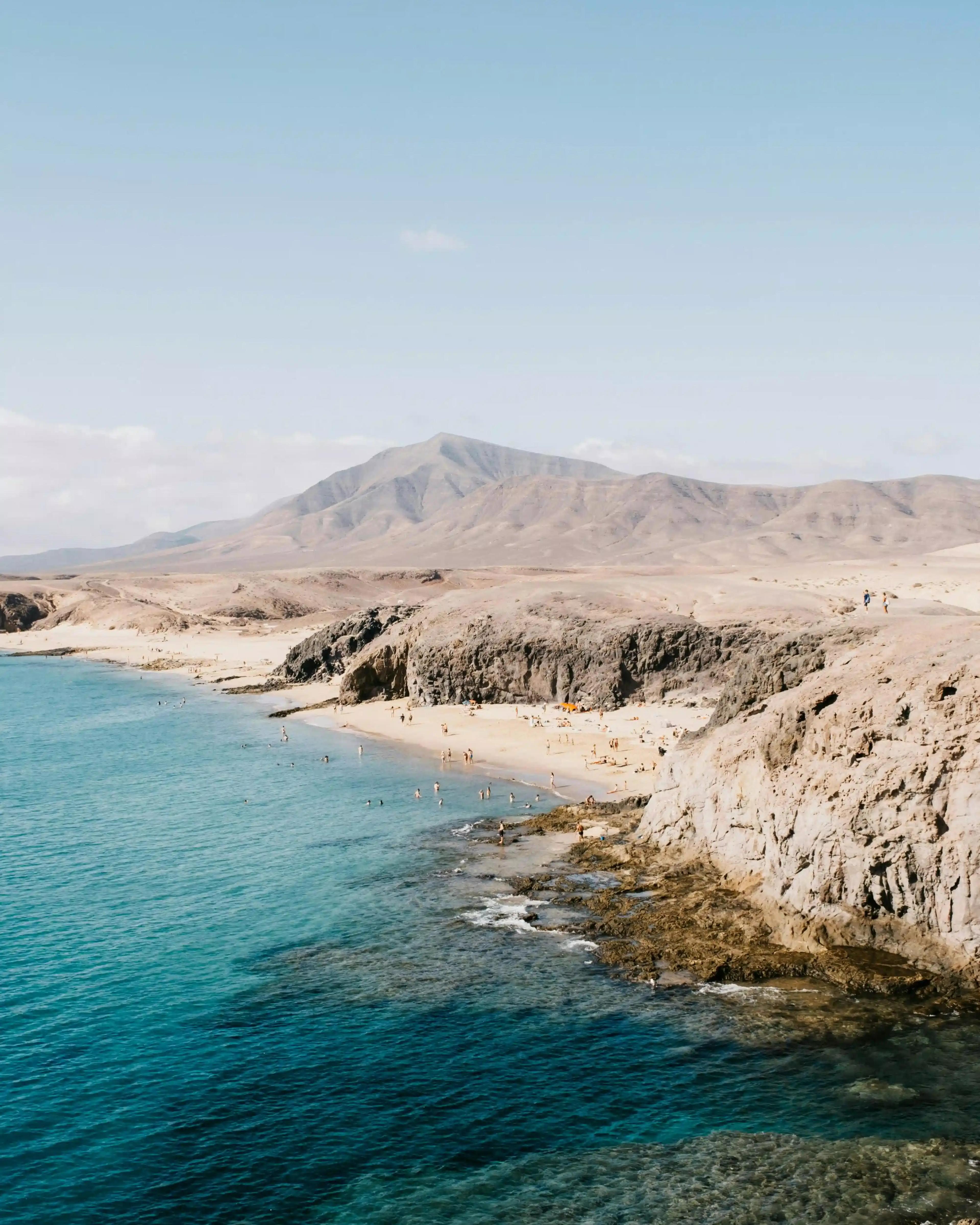 La plage de Papagoya à Lanzarote