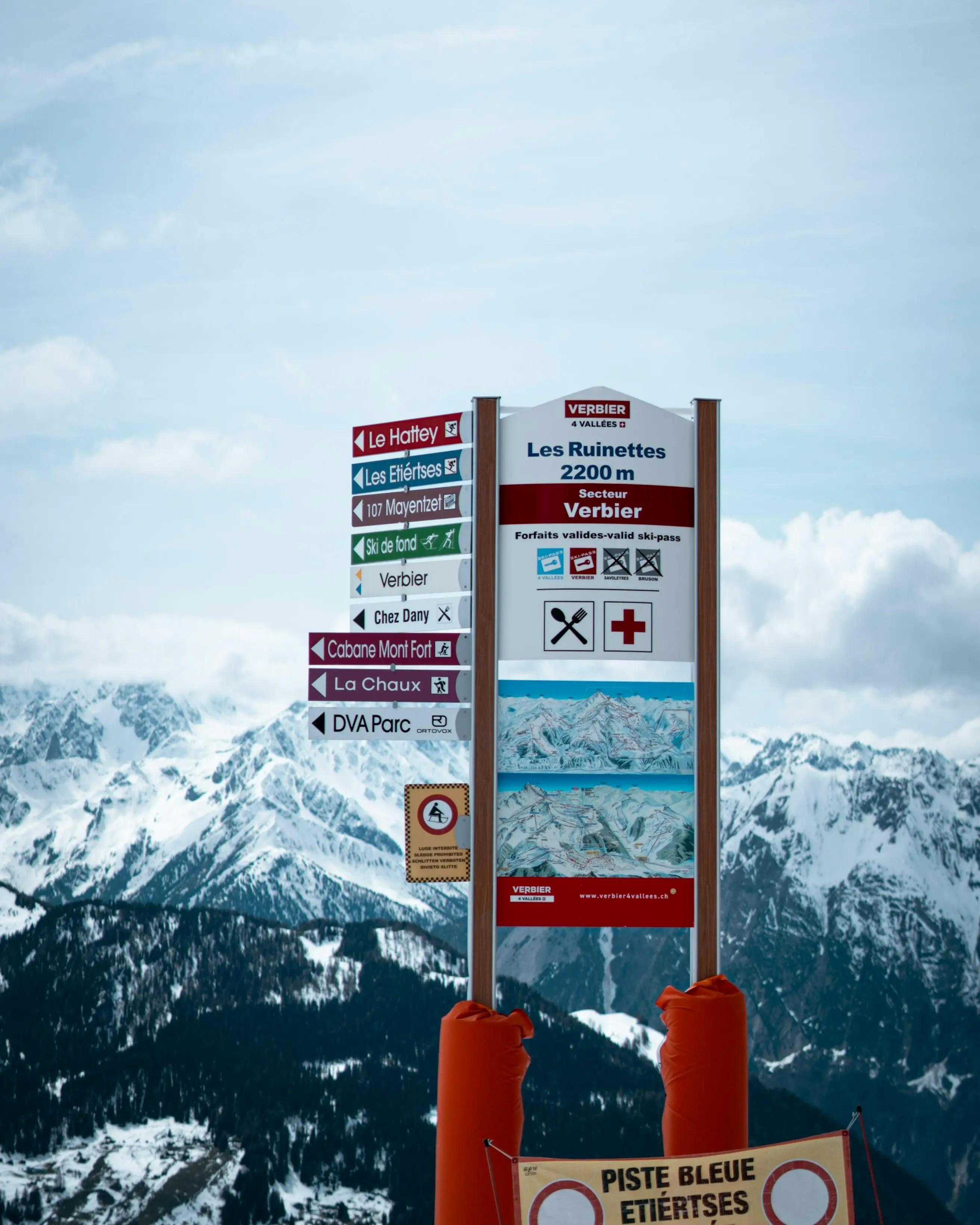 Die schneebedeckten Ebenen von Verbier