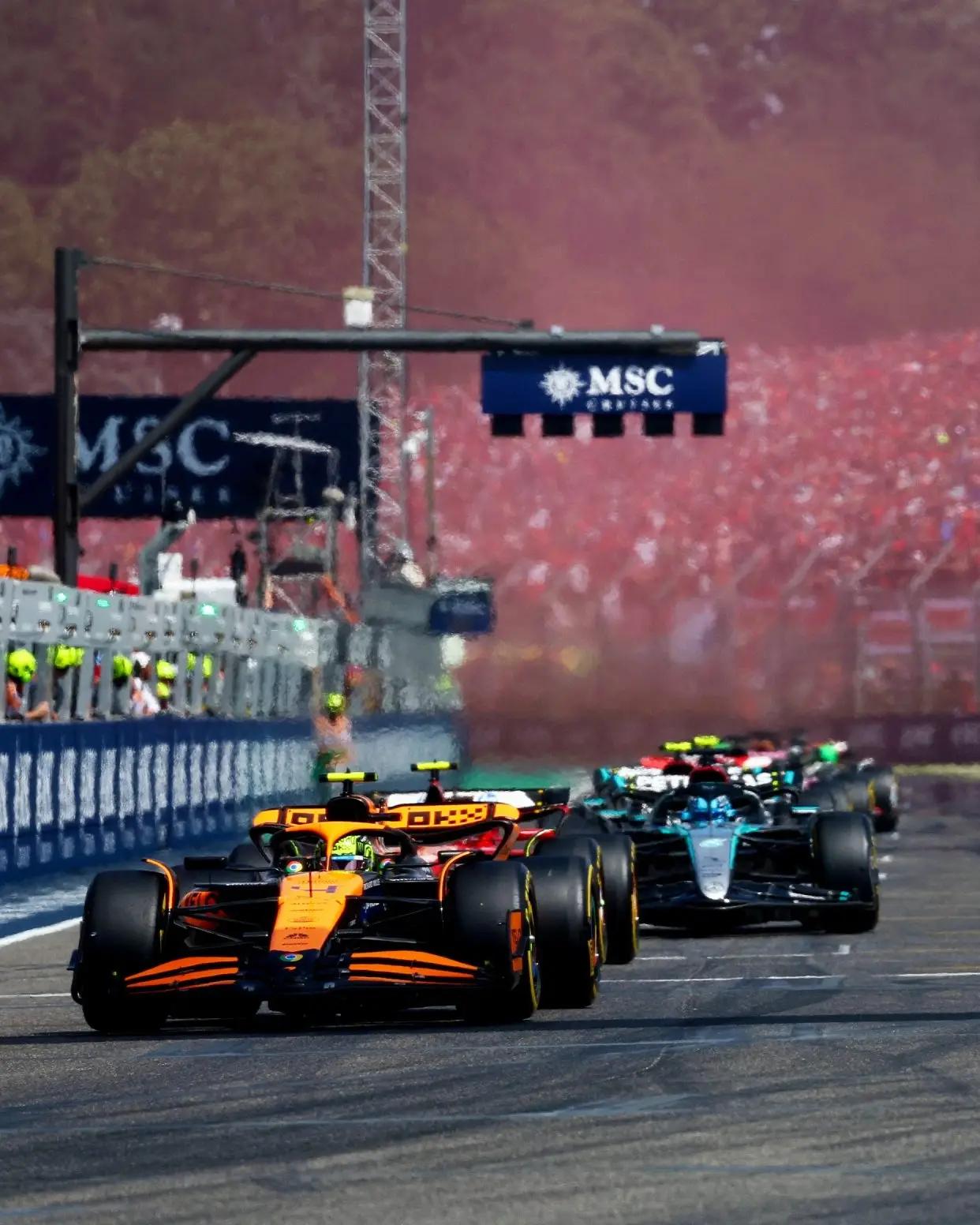 Die Startlinie für den Großen Preis von Imola